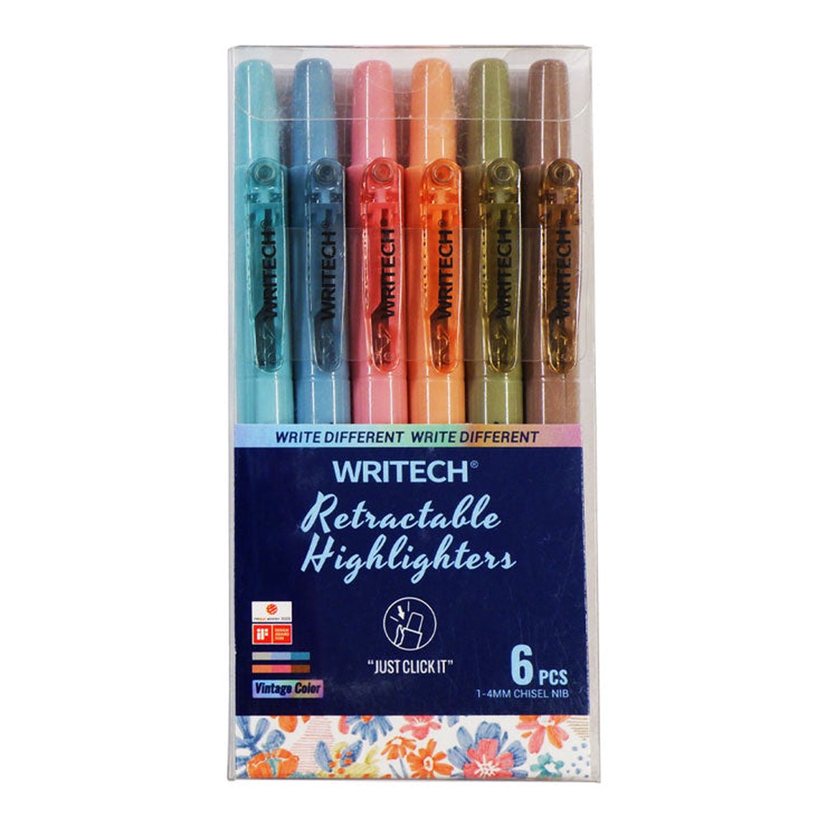 Writech Retractable Highlighter W-805S Vintage 6s – School & Office Supplies – Writing