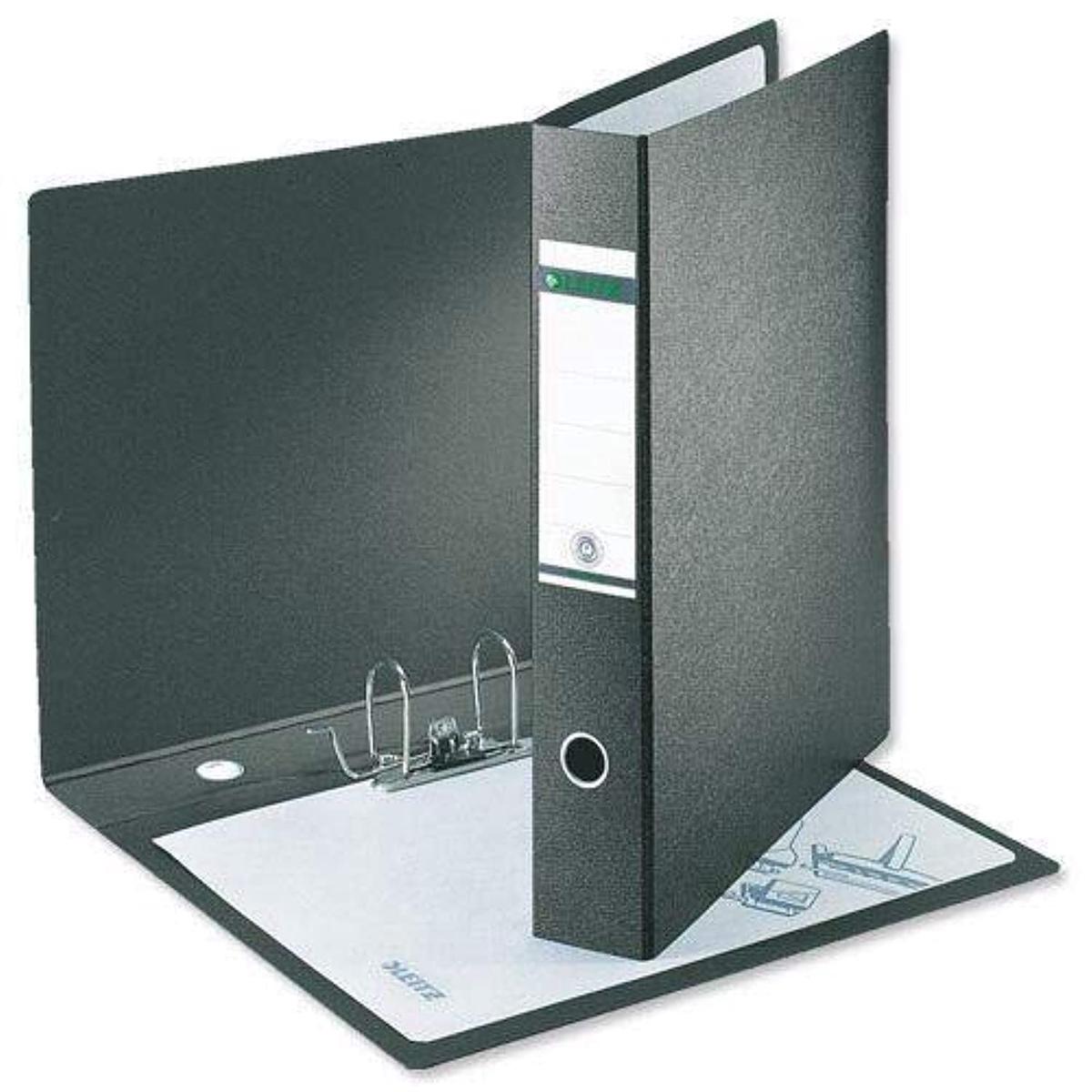 Atlas A4 Plastic Box File – Black 80 mm Black