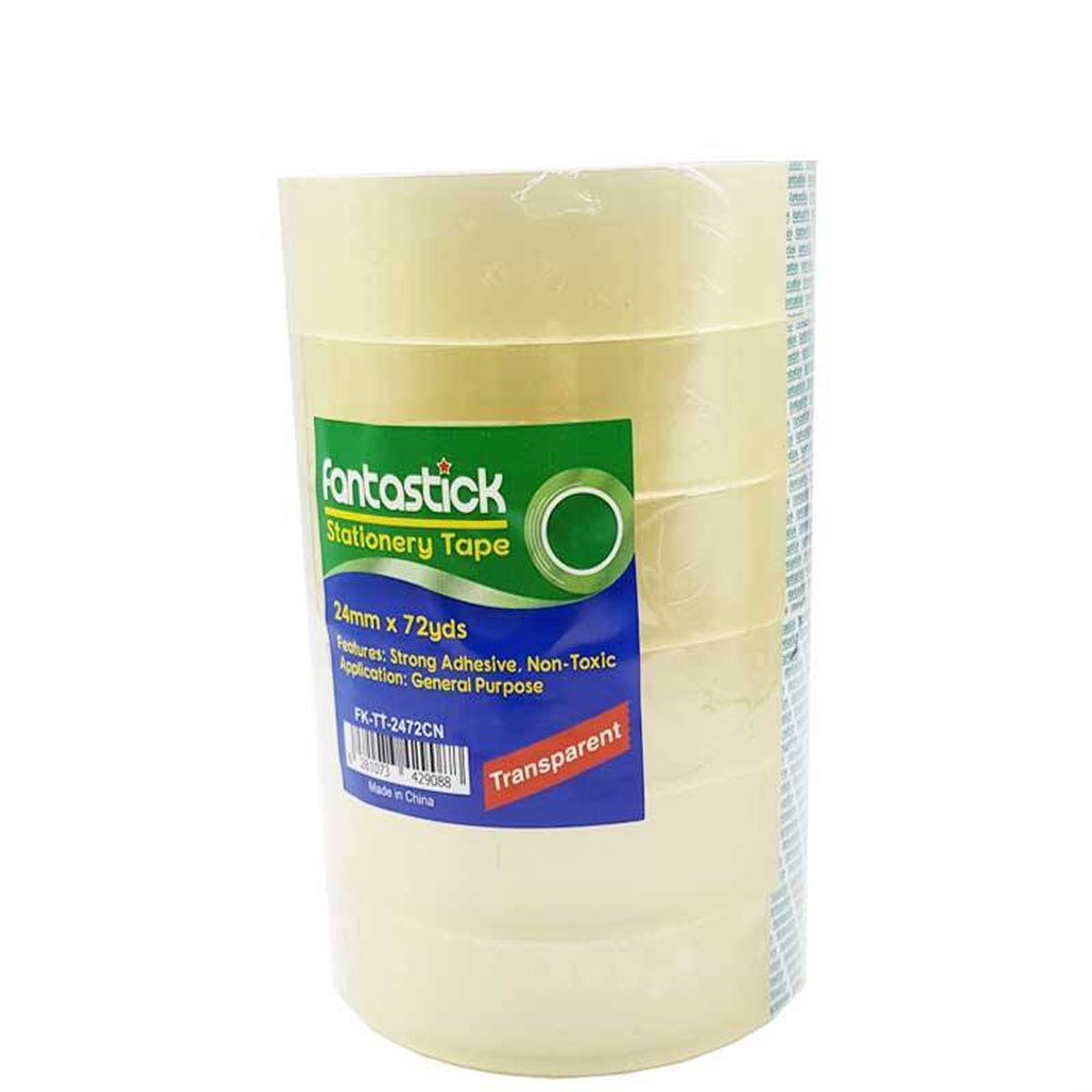 Fantastick Tape 1″x72yds Clear 6 Rolls Pack