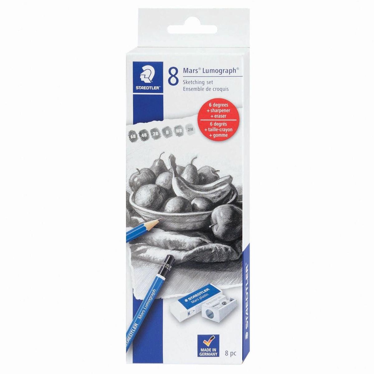 Staedtler Mars Lumograph Graphite Pencil Set (61100C8LU)
