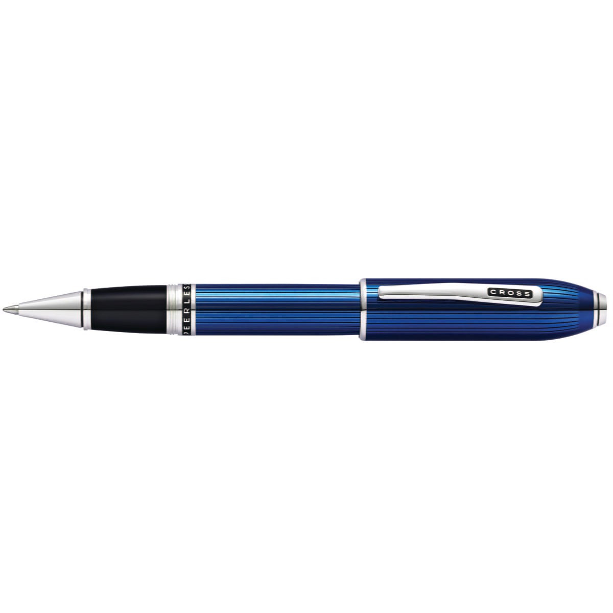Cross Peerless Translucent Quartz Blue Engraved Lacquer Rollerball Pen