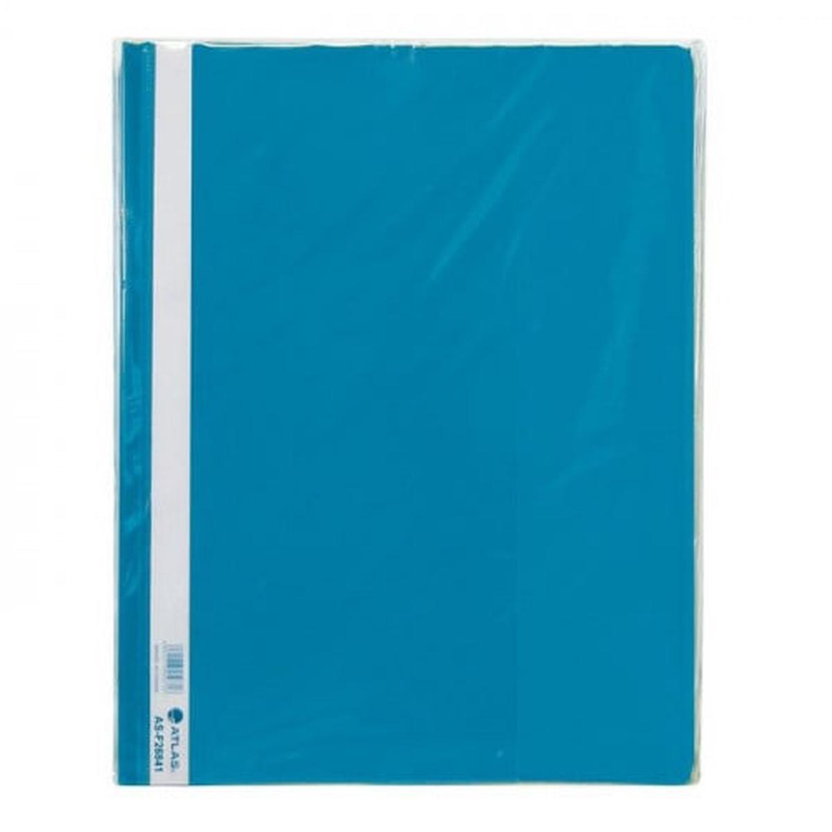 Atlas Polypropylene Thick A4 Flat File With Pocket Blue