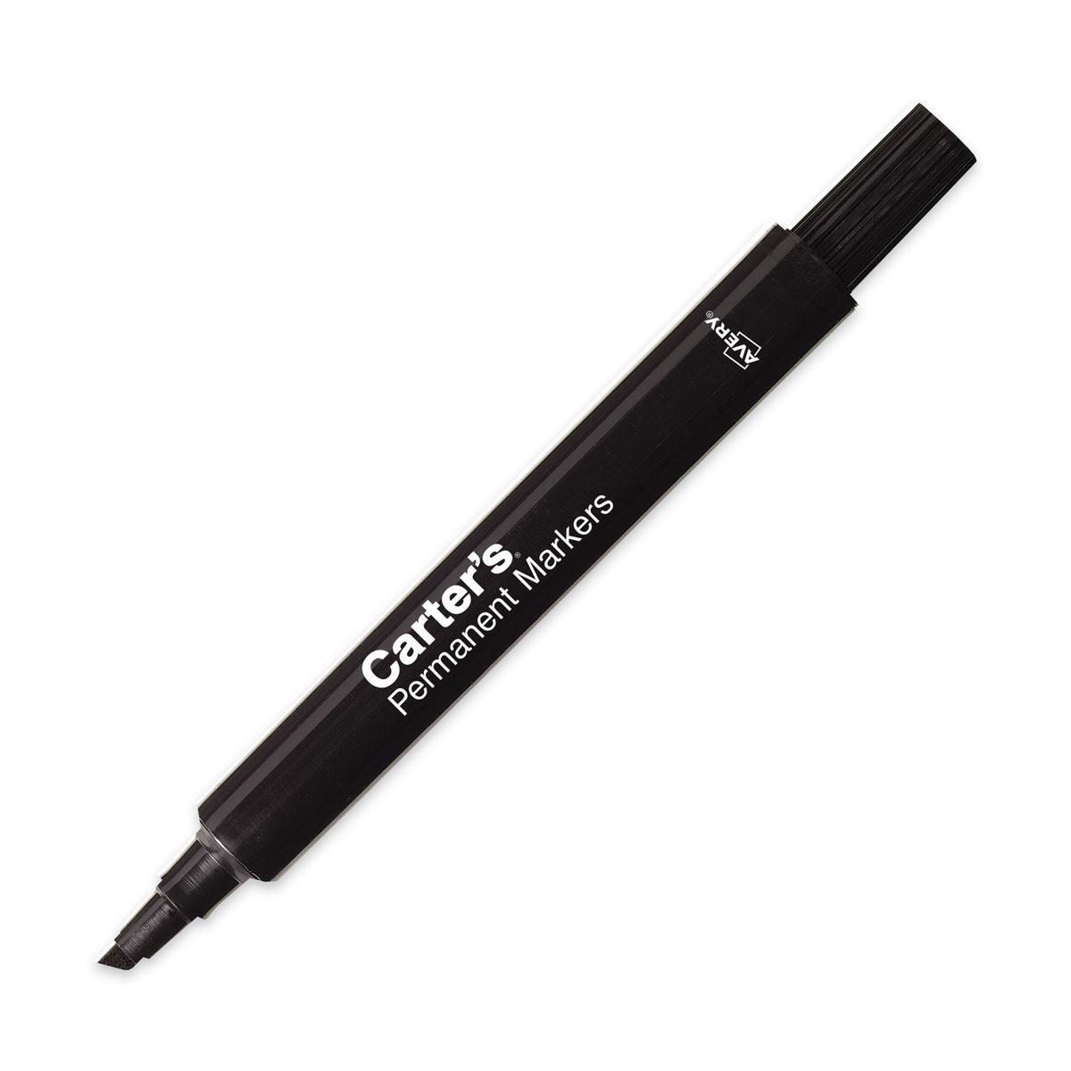 Carter’s Large Desk Style Permanent Marker, Broad Chisel Tip, Black, Dozen (27178)