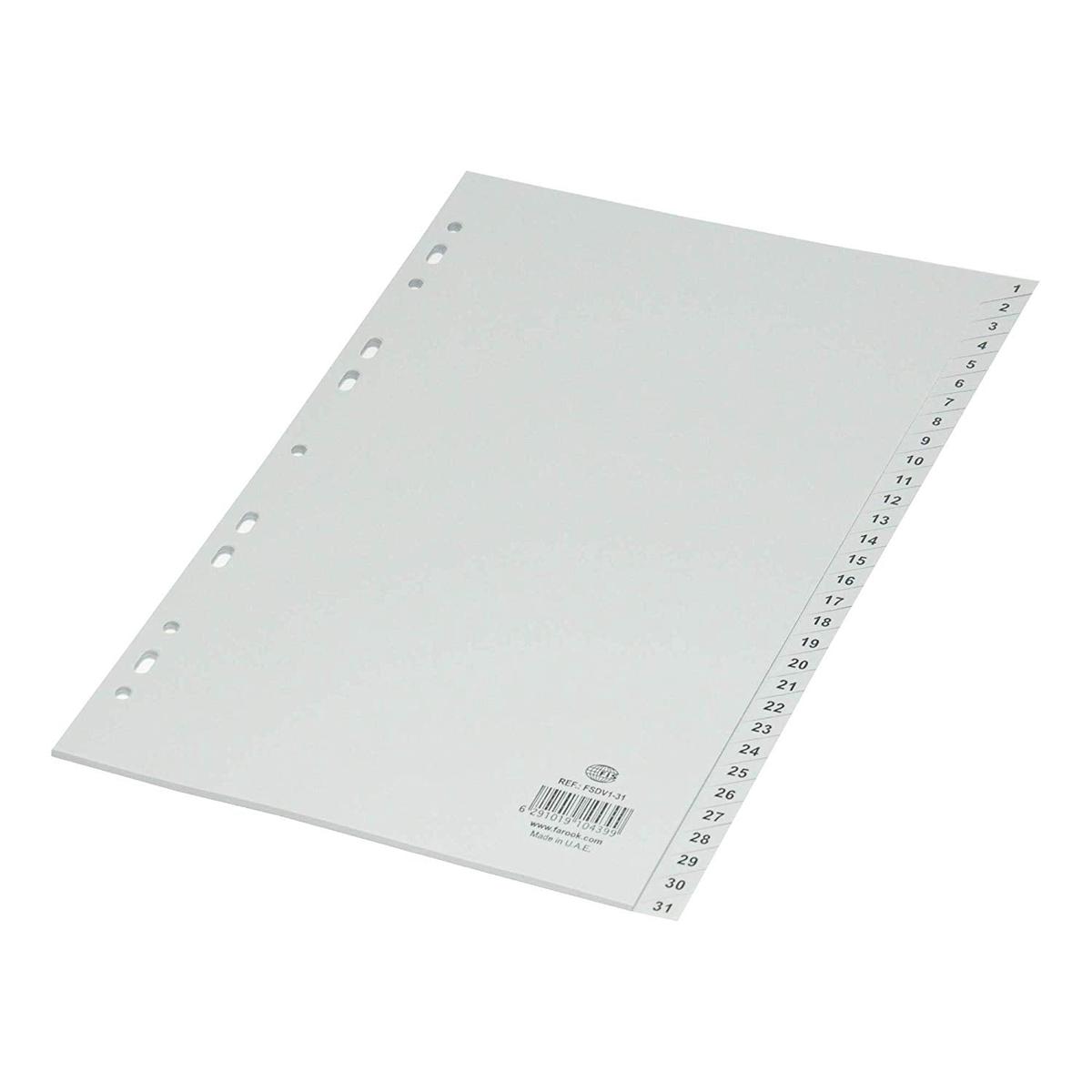 Clipp Plastic Col Divider A4 1-31