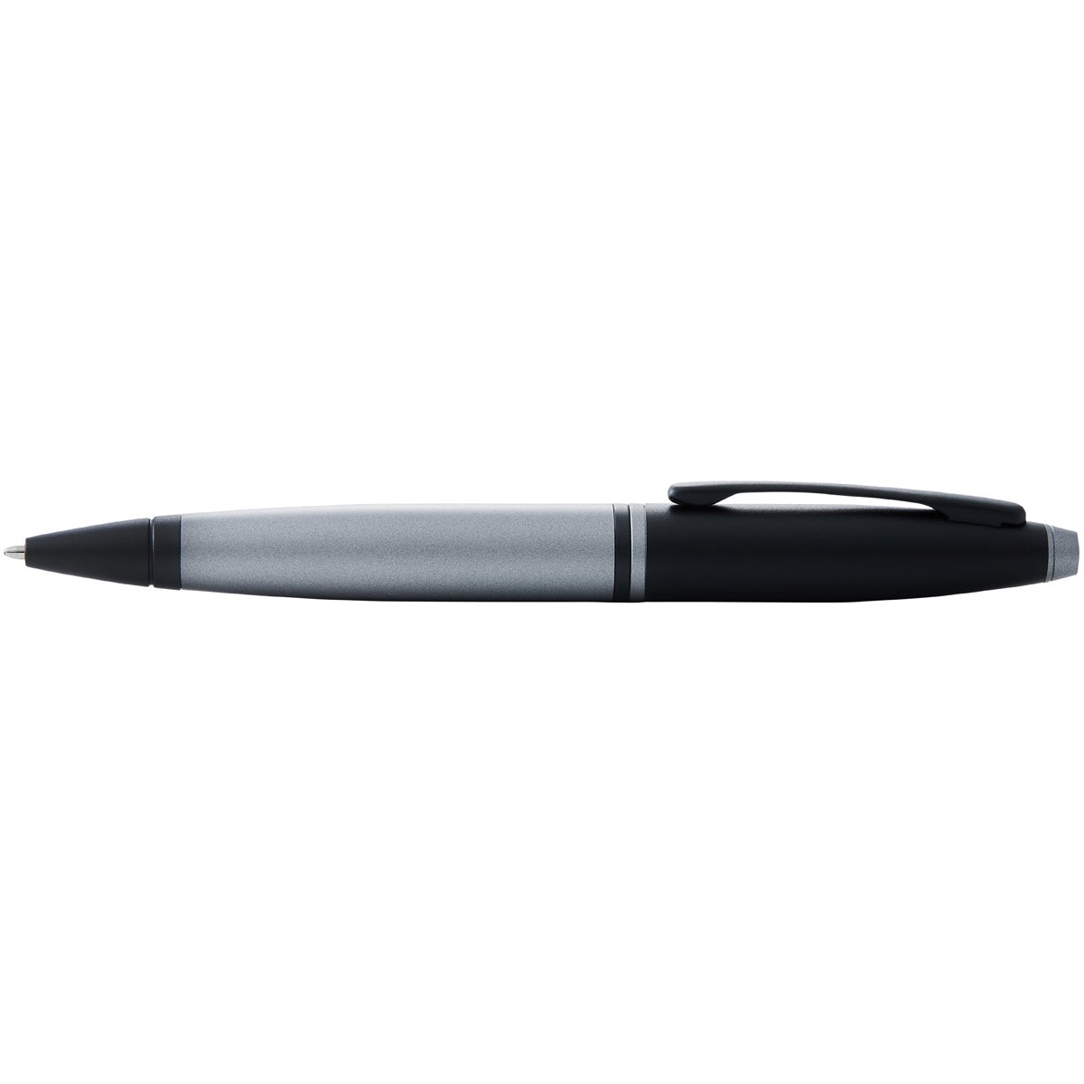 Cross Calais Matt Grey and Black Lacquer Ballpoint Pen, Medium Nib, Black Ink