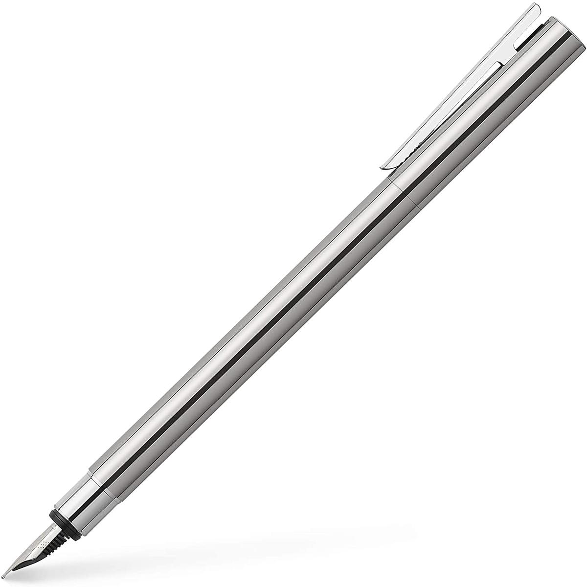 FABER-CASTELL FP Neo Slim Stainless Steel Shiny,M