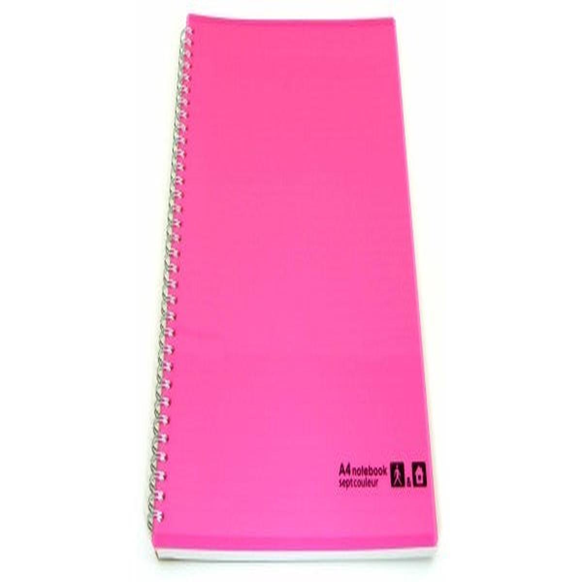 Marumam SeptColNotebk A4 80sht Pink