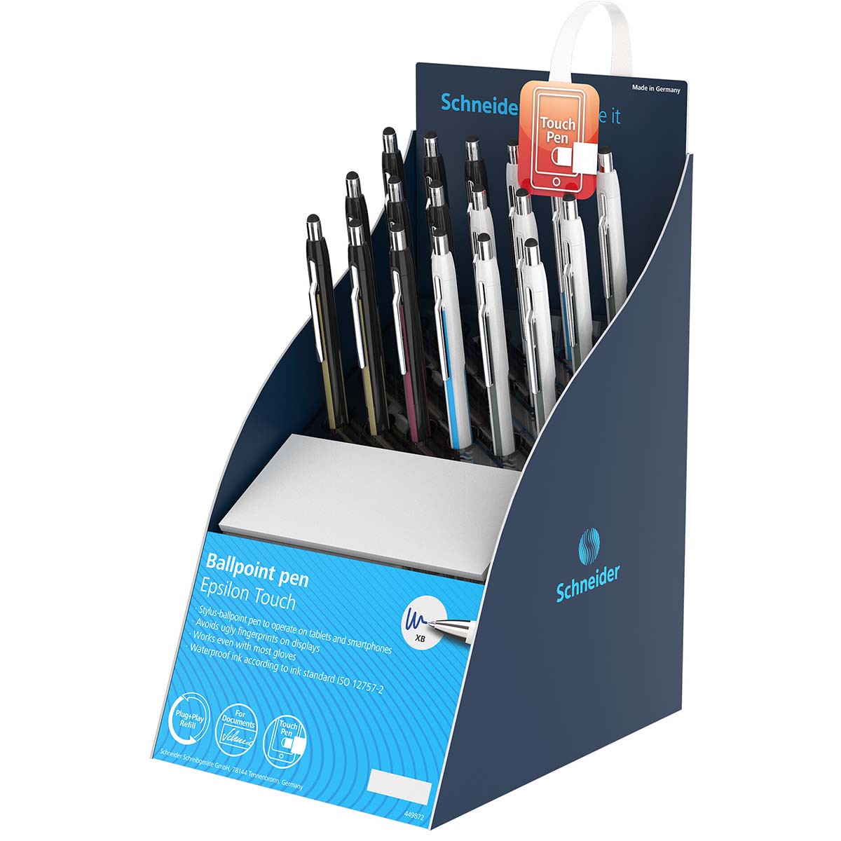 Schneider Epsilon Touch Ballpoint Pen, Extra Broad, Pack of 18 Pieces