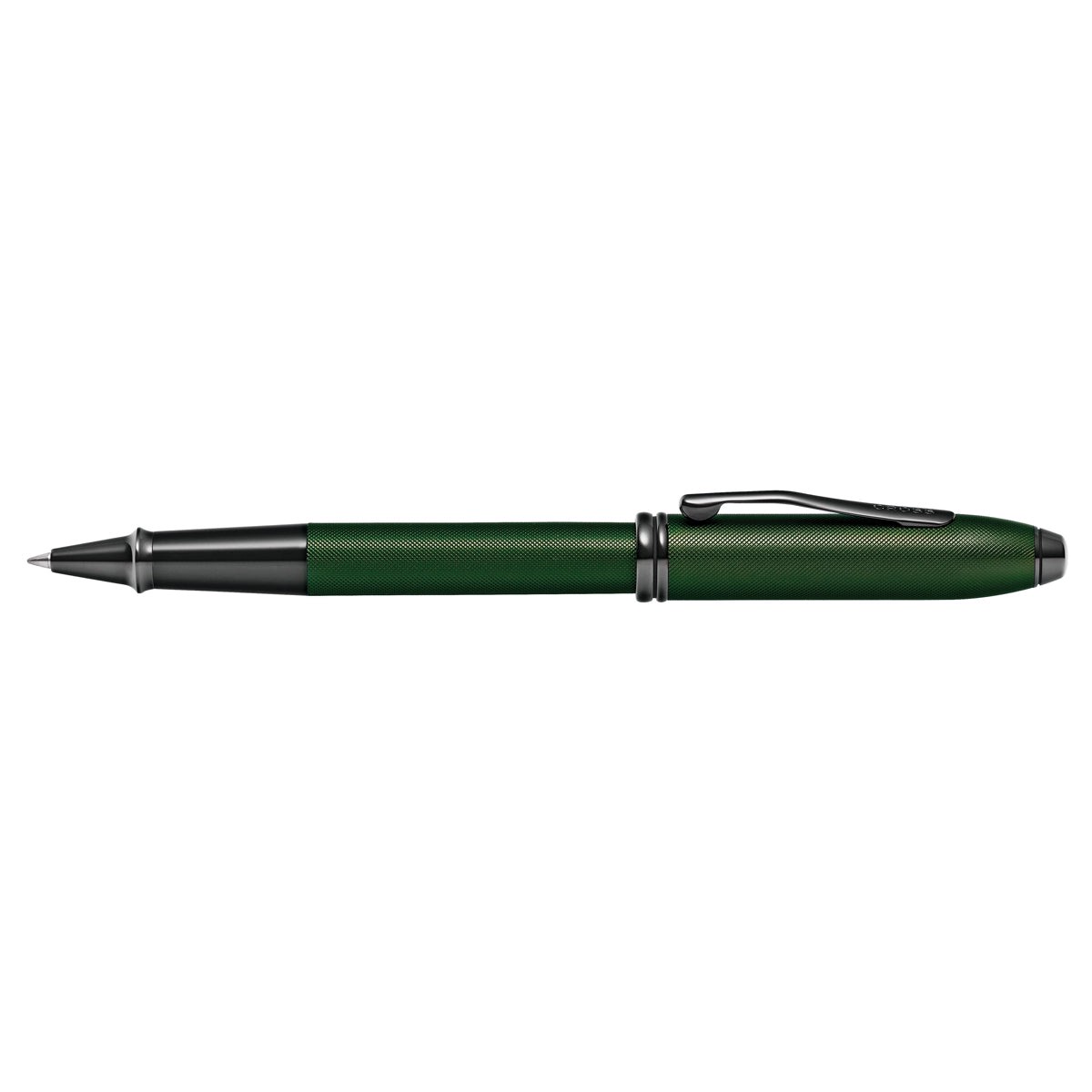 Cross Townsend Matt Green with Micro Knurled Finish Rollerball Pen, Medium Nib, Black Ink