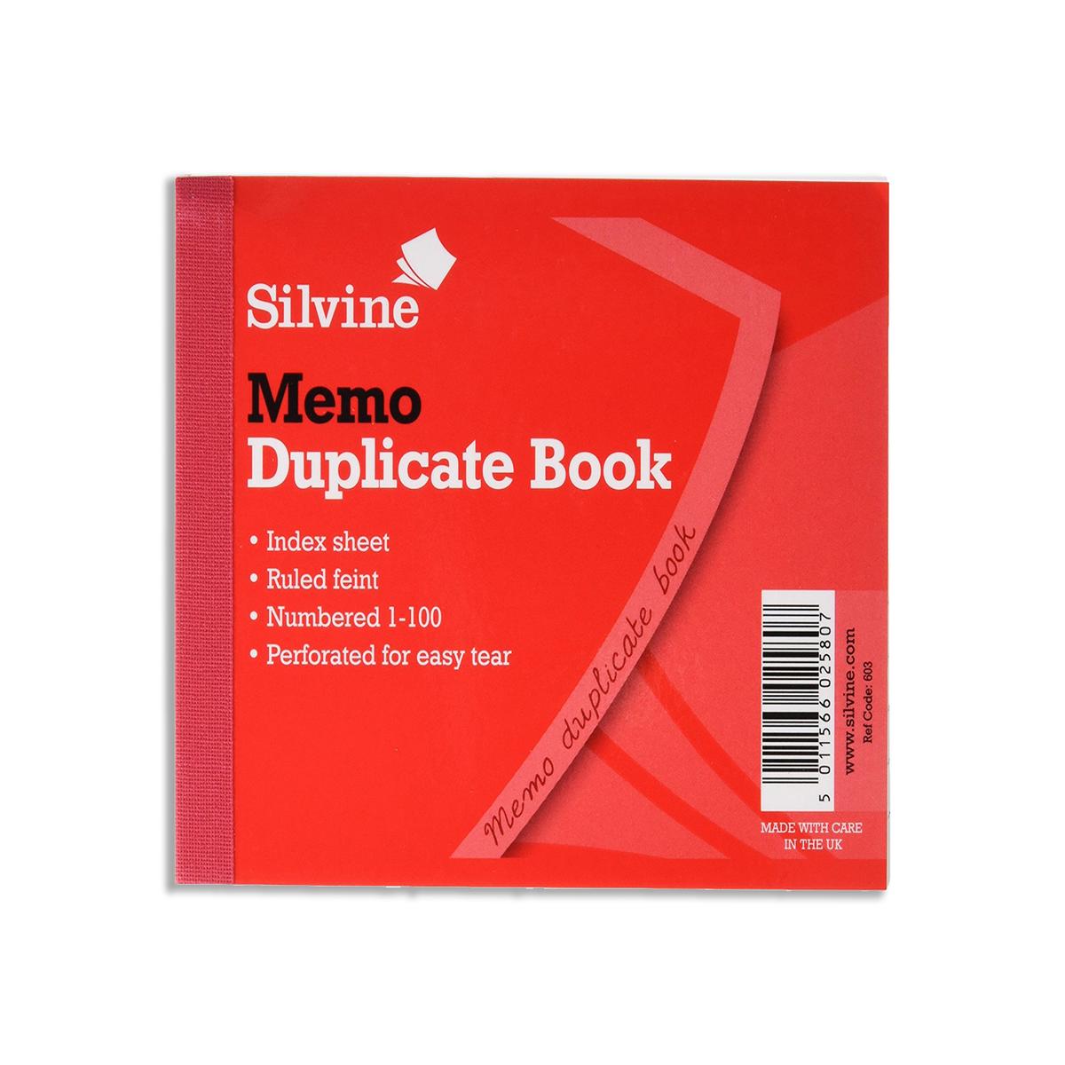 Duplicate Book Silvine 603