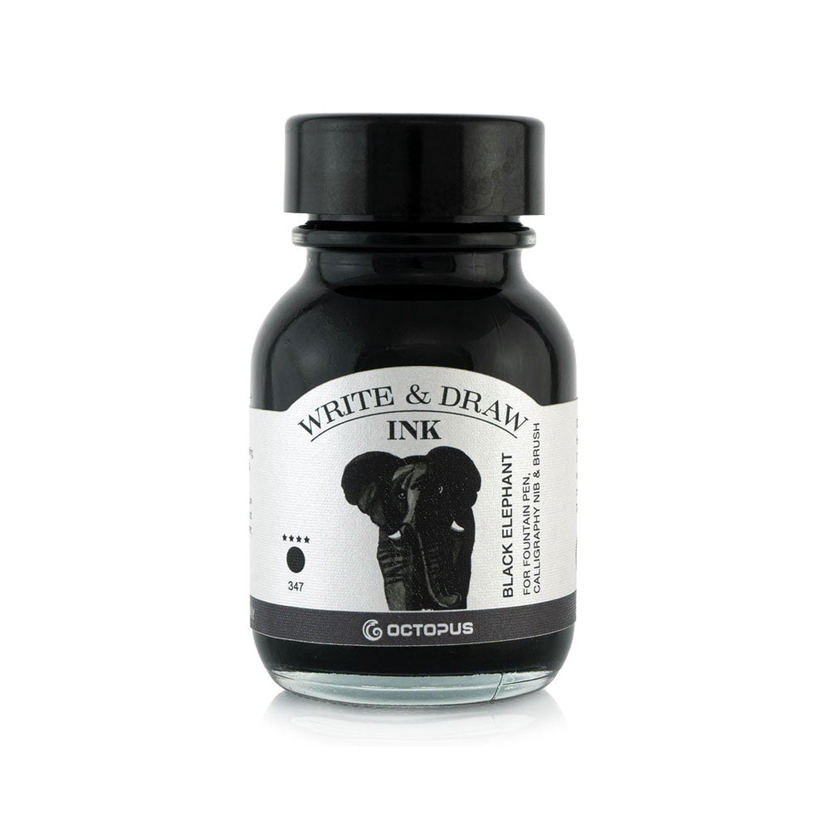 Octopus Fluids Write and Draw Ink 347 Black Elephant 50ml