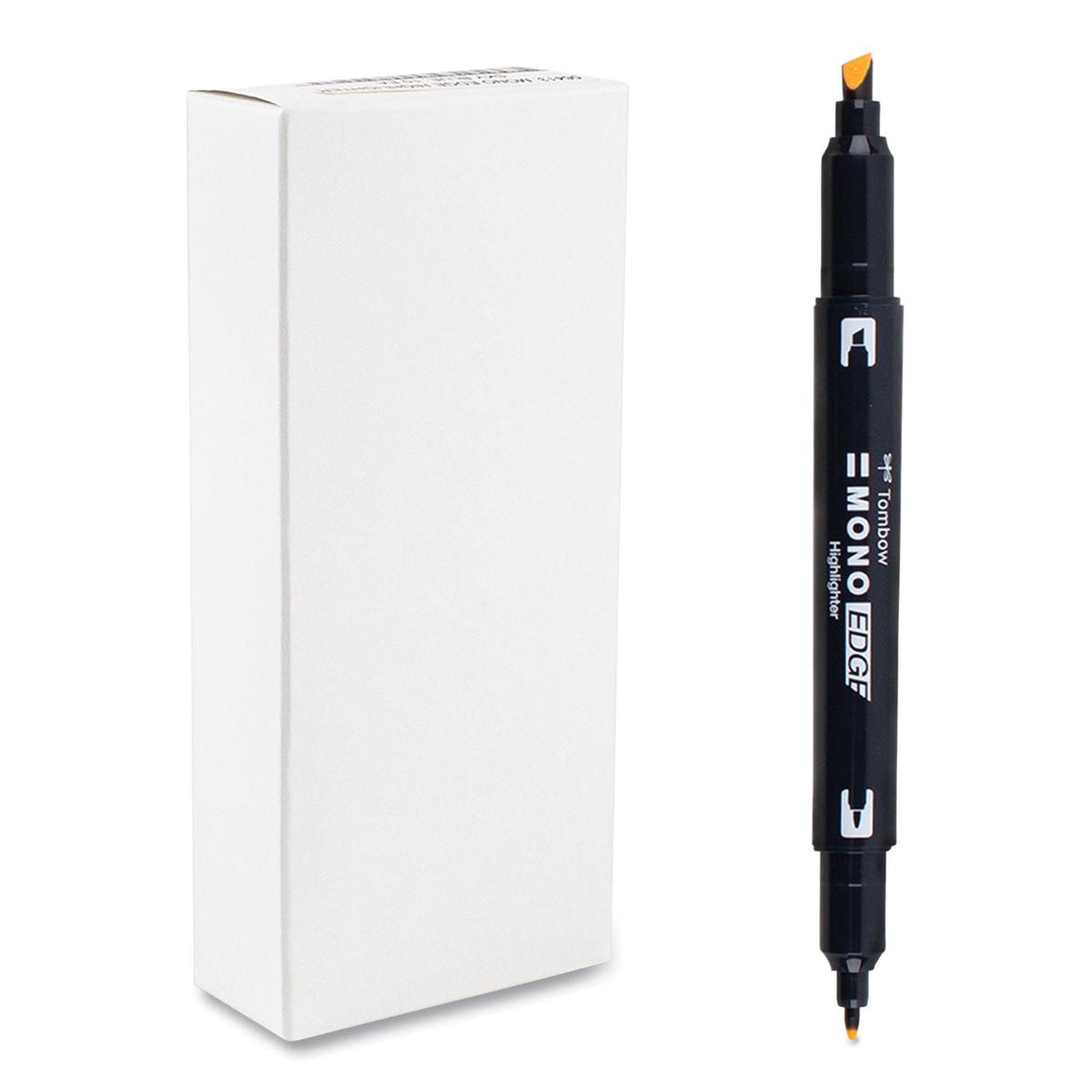 Tombow Highlighters, Golden Yellow Ink, Bullet/Chisel Tip, Golden Yellow Barrel, 10/Box (56410)
