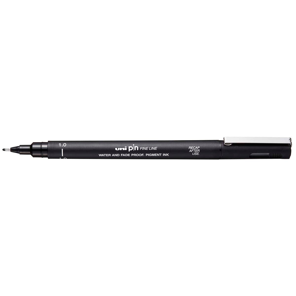 Uni Pin Fineline Permanent Pen, 1.0mm, Black