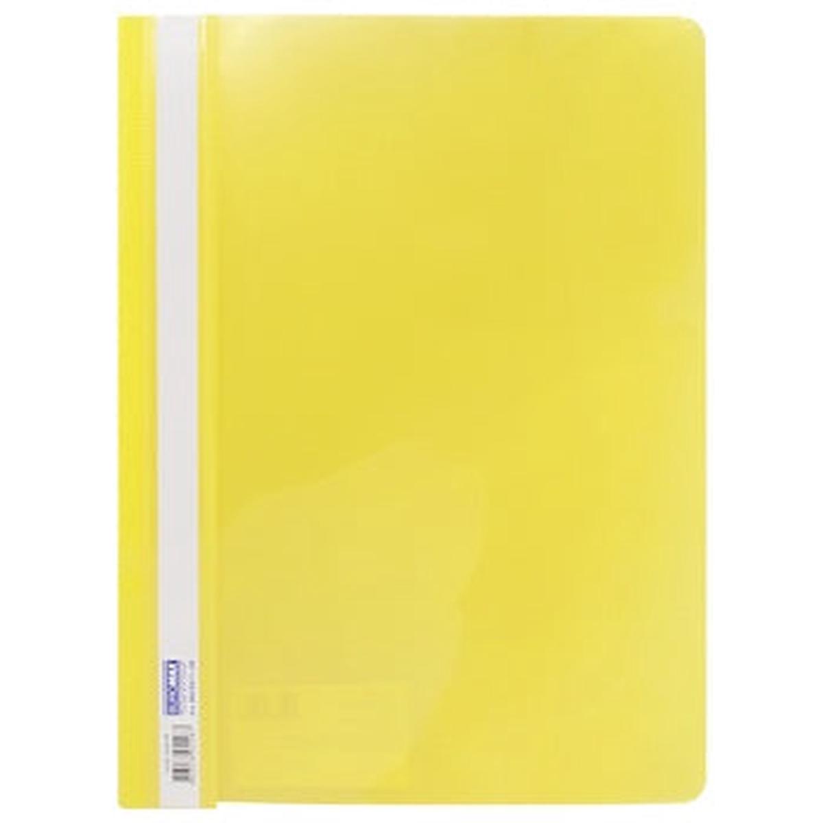 Atlas Polypropylene Thick A4 Flat File With Pocket Yellow