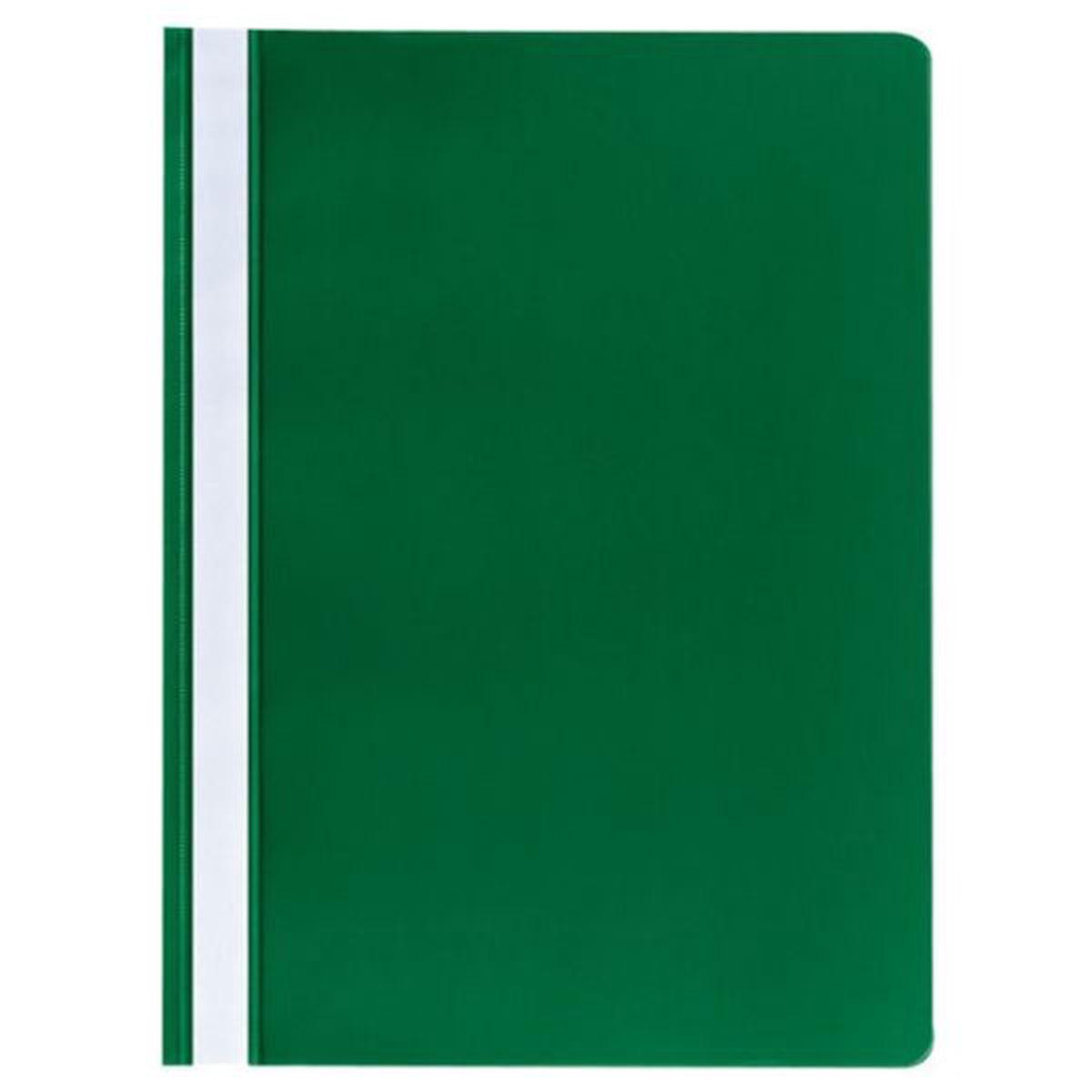 Atlas PVC Flat File With Pocket Black A4 Green