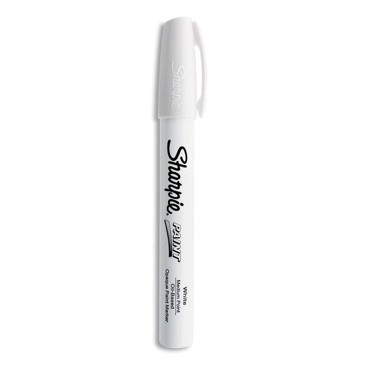 Sharpie Permanent Paint Marker, Medium Bullet Tip, White (35558)