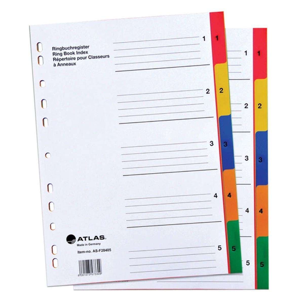Atlas 1-5 PP Col A – Z Divider Multicolor