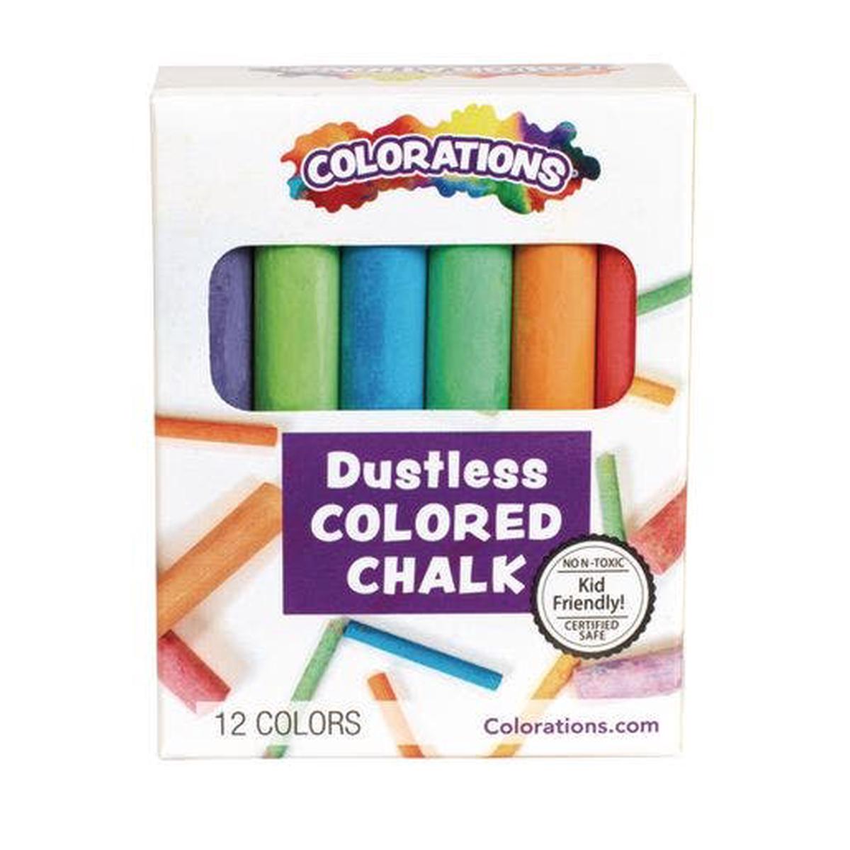 Colorations Dustless Colored Chalk 12 pc