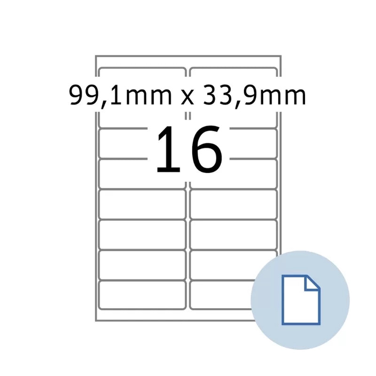 Herma Topstick Label White A4 100 Sheets 99,1x33,9mm