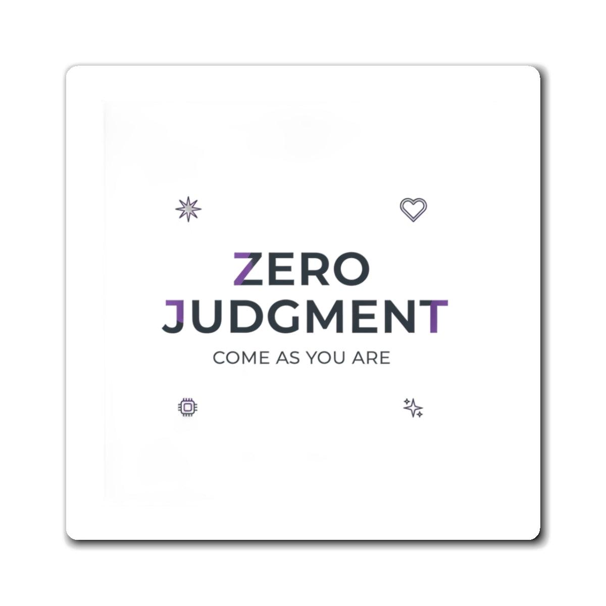 Zero Judgement Zone | Gradient Peace Fridge Magnet Set | Galentines & Teen Dorm Gift | Y2K Aesthetic Valentine Vibes