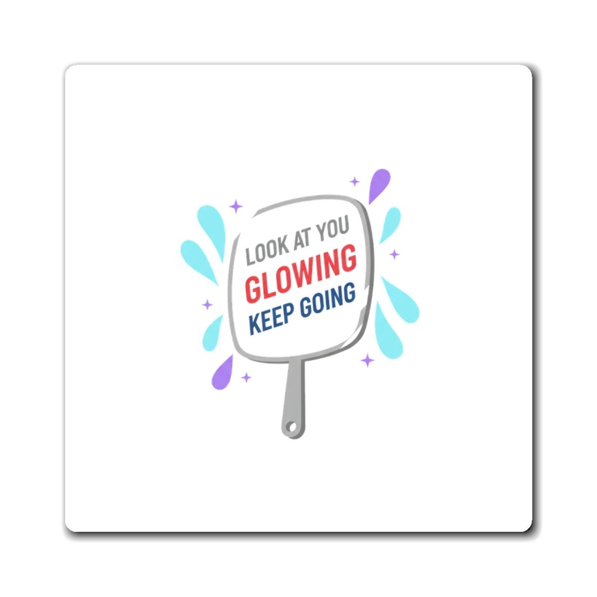 You Look Amazing Mirror Affirmation | Gradient Sublimation Magnet Set | Valentine & Galentine Gift for Gen Z | Y2K Aesthetic