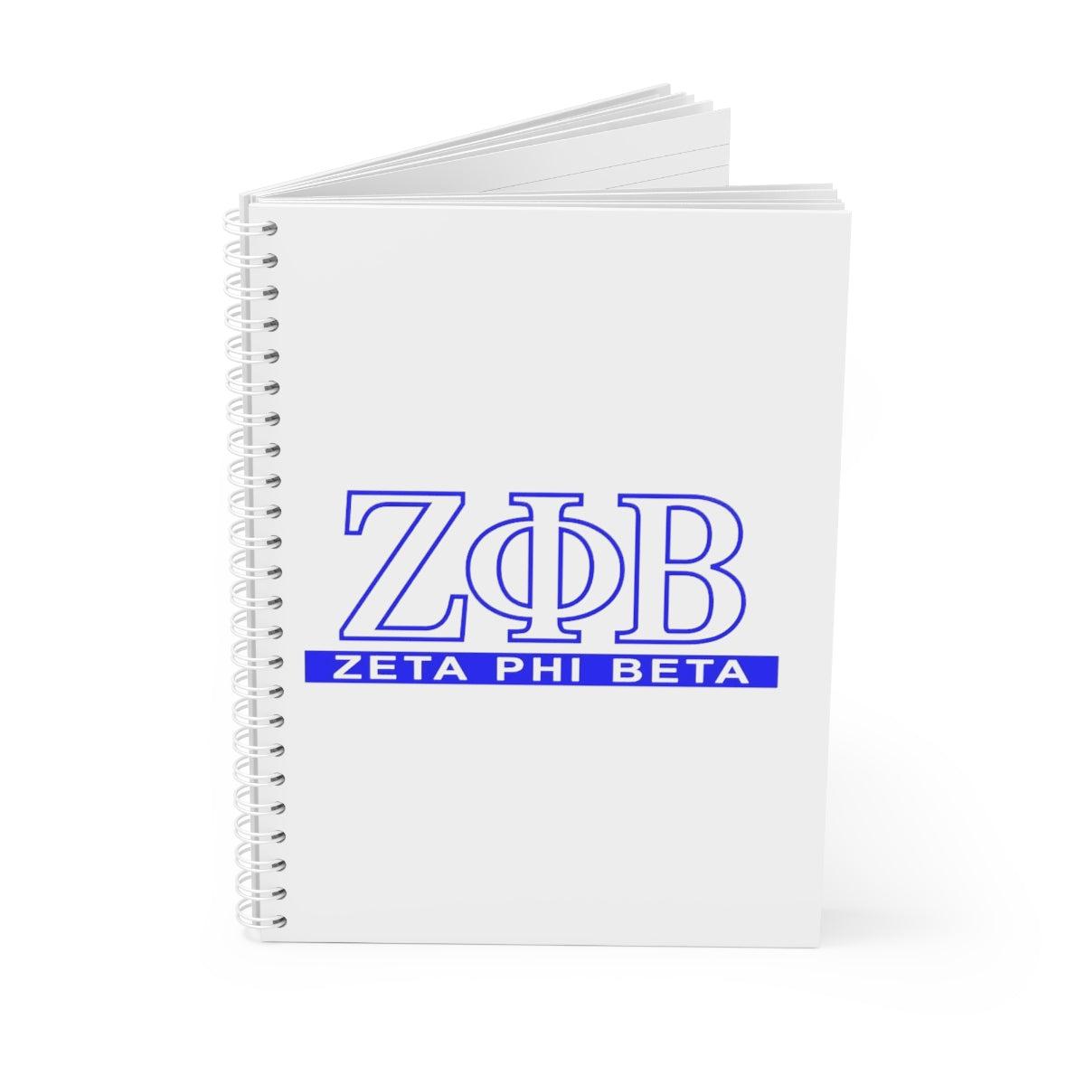 Zeta Phi Beta Spiral Notebook