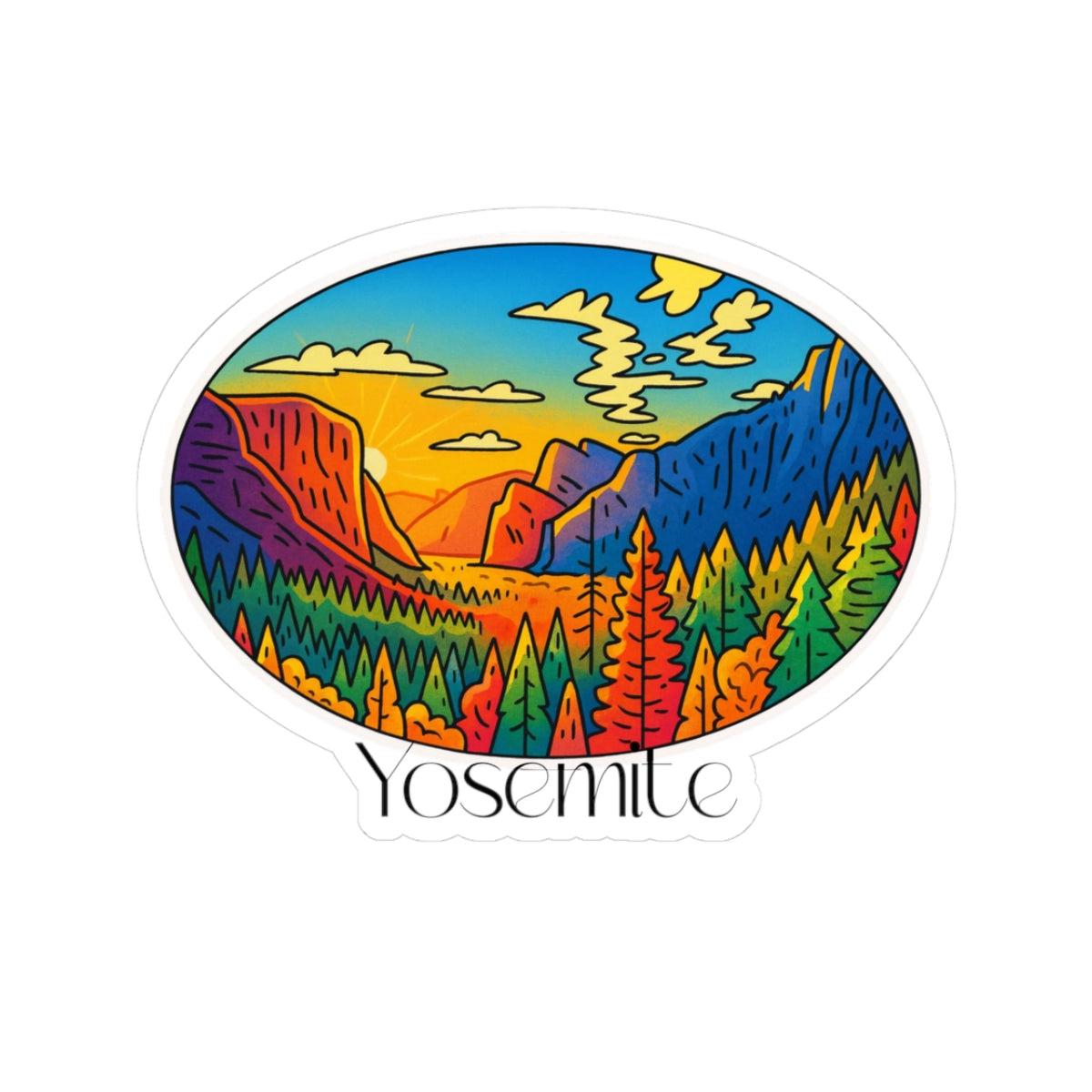 Yosemite Scenic Kiss-Cut Sticker