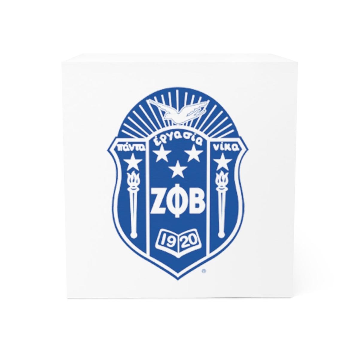 Zeta Phi Beta Note Cube