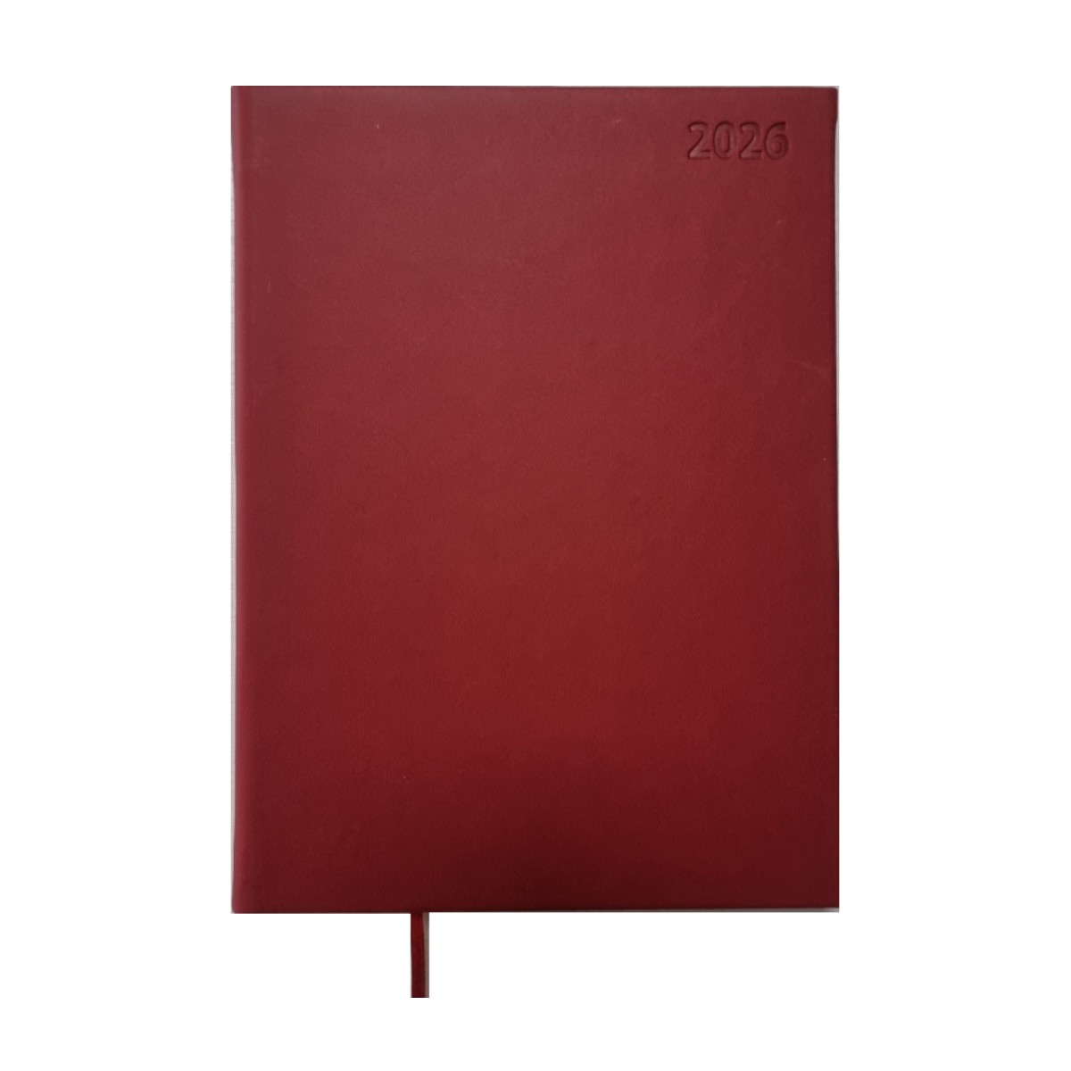 2026 Diary, PU, A5, 15 x 21 cm, 1Day/Page, Dark Red