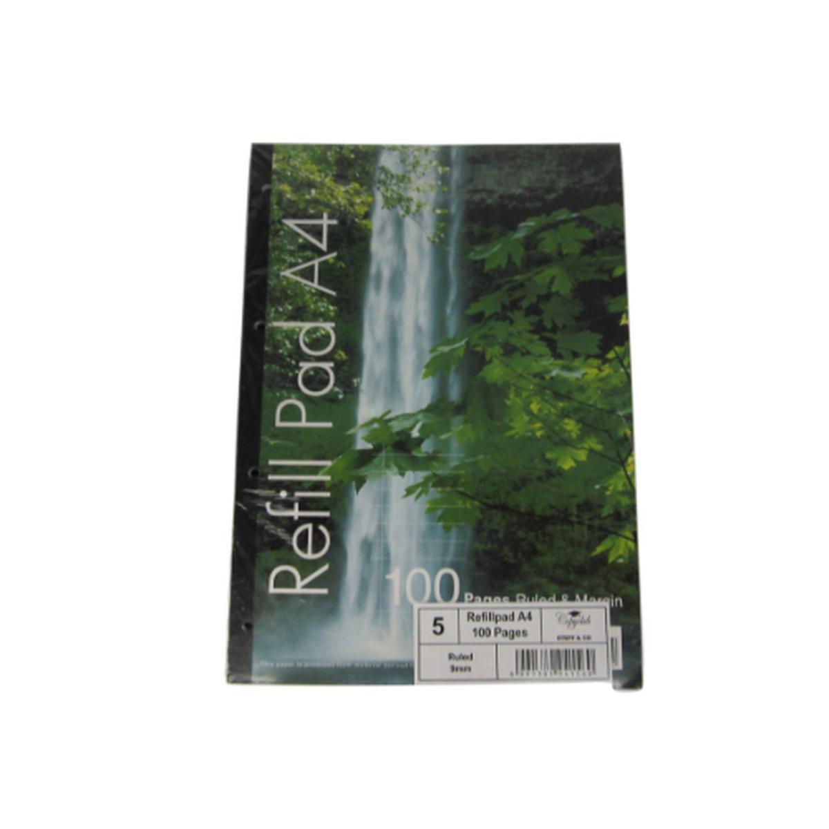 Writing Pad - A4 Refill Pad / Writing Paper - 100 pages perforated (Single)